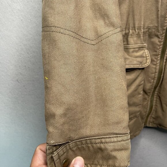 RVCA Women's Brown Nature x Industry Hooded Jacket XS Cotton - Picture 2 of 11